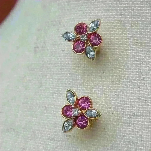 Avon vintage simulated Ruby necklace earrings set front 80s Gold tone with rubie - Picture 14 of 17